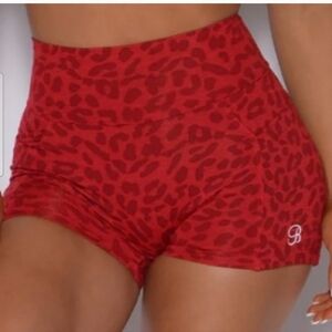 SOLD Bombshell Sportswear Red Cheetah Shorts